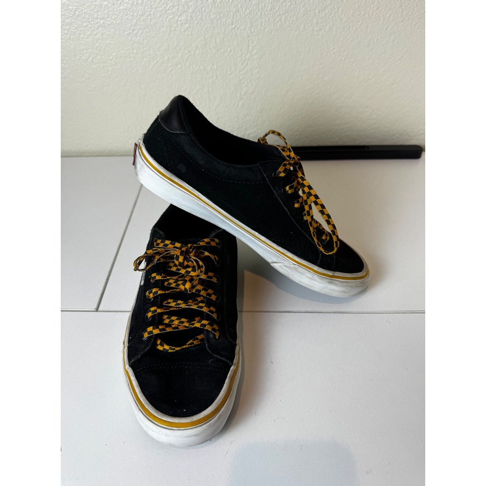 Vans Embroidered Snake Cheetah Panther Sneakers Womens 7.5 Black Suede Skate‎